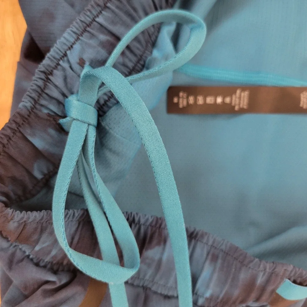 Lululemon Men's Surge Lined Shorts M blue tie-dye‎ reflective details